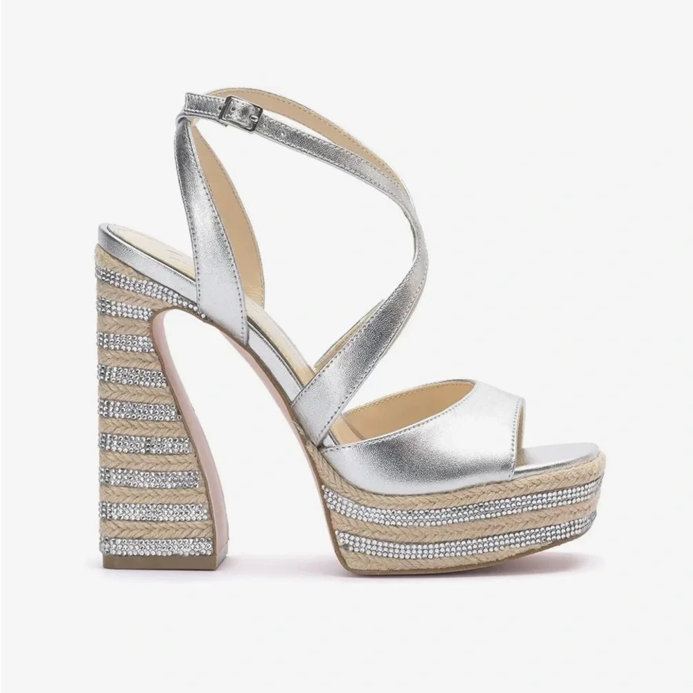 New! Jessica Simpson Dosia Women's Strappy Platform Wedge Espadrilles Sandals 10